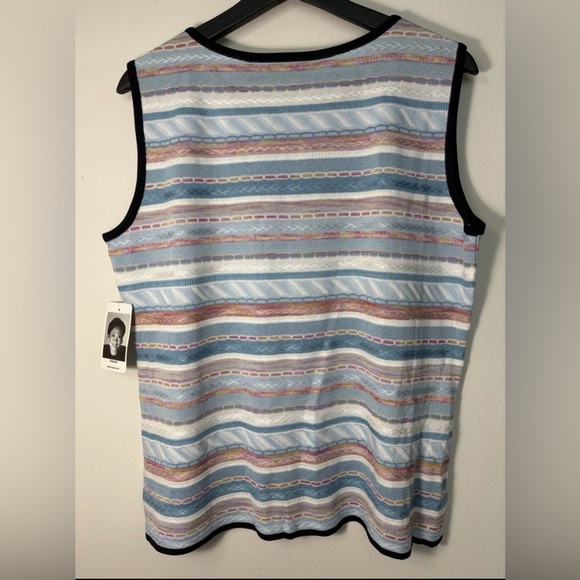 NWT Misook Women’s 3pc Light Blue/Pink Two Tank Top Blazer Set Size XL Sku#133 - Picture 5 of 15